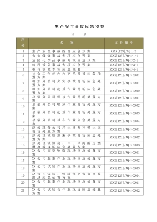 机械加工企业生产安全事故应急预案