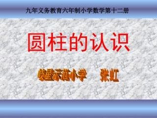 《圆柱的认识》1