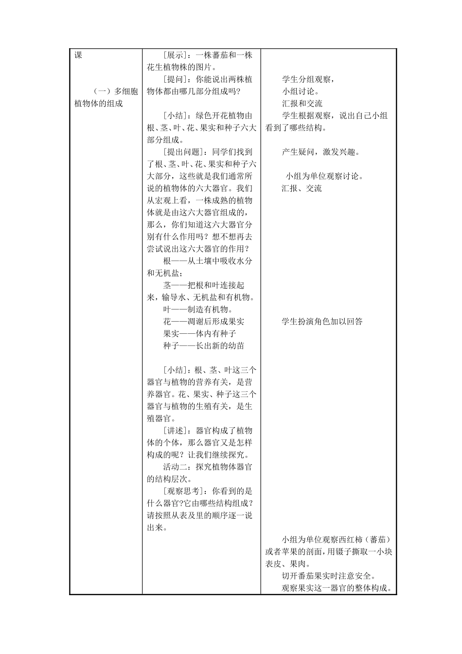 多细胞生物体的组成教学案例_第2页