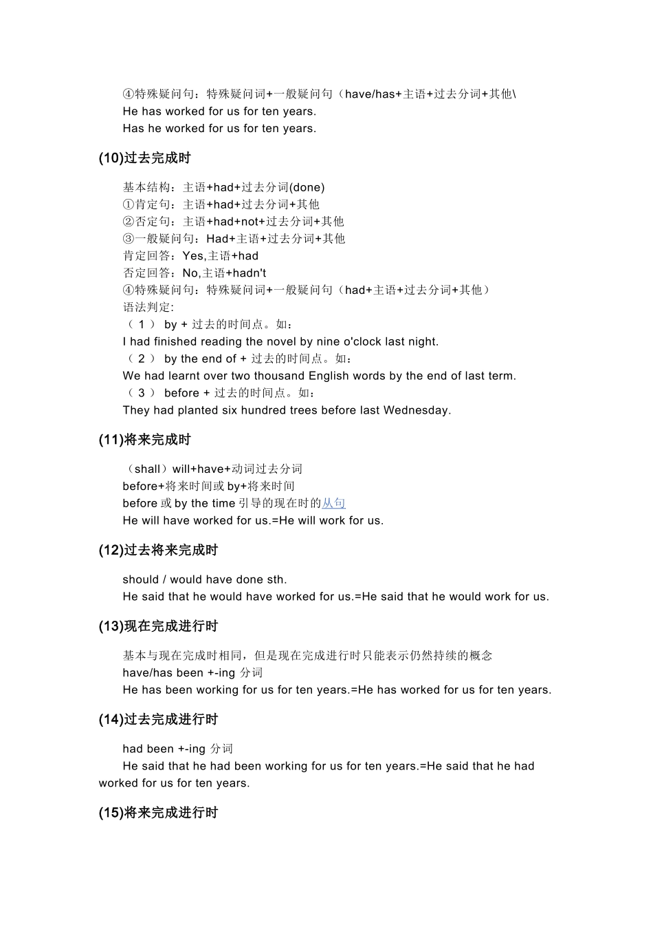 英语时态总结(完整)_第3页