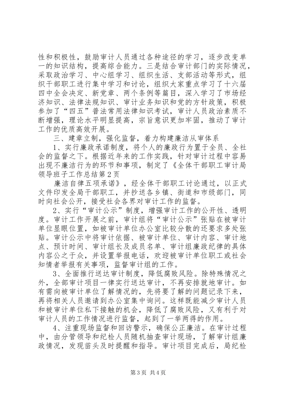 审计局领导班子工作总结 _第3页
