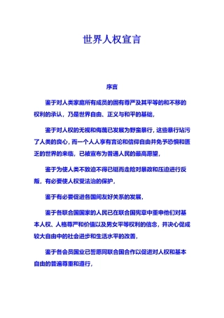 世界人权宣言