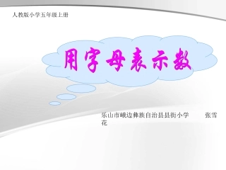 用字母表示数课件 (2)