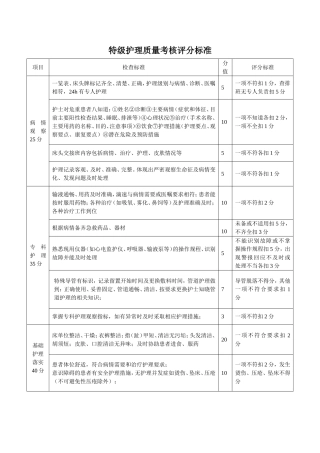 分级护理检查表格