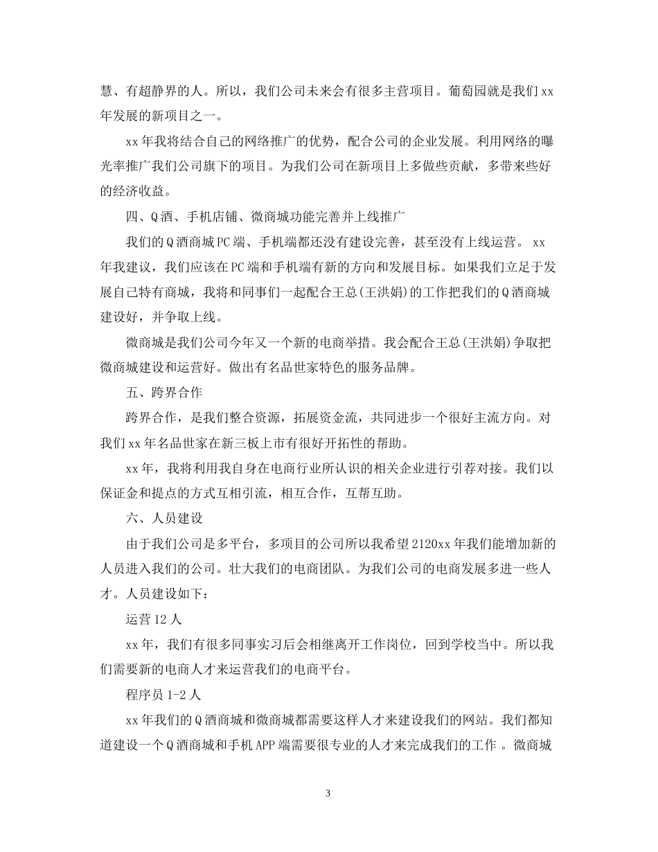电商的下半年工作计划_第3页