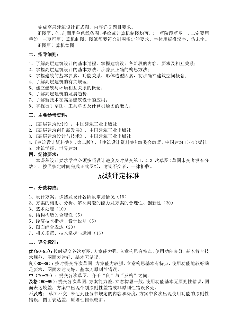 高层建筑设计指导书_第2页