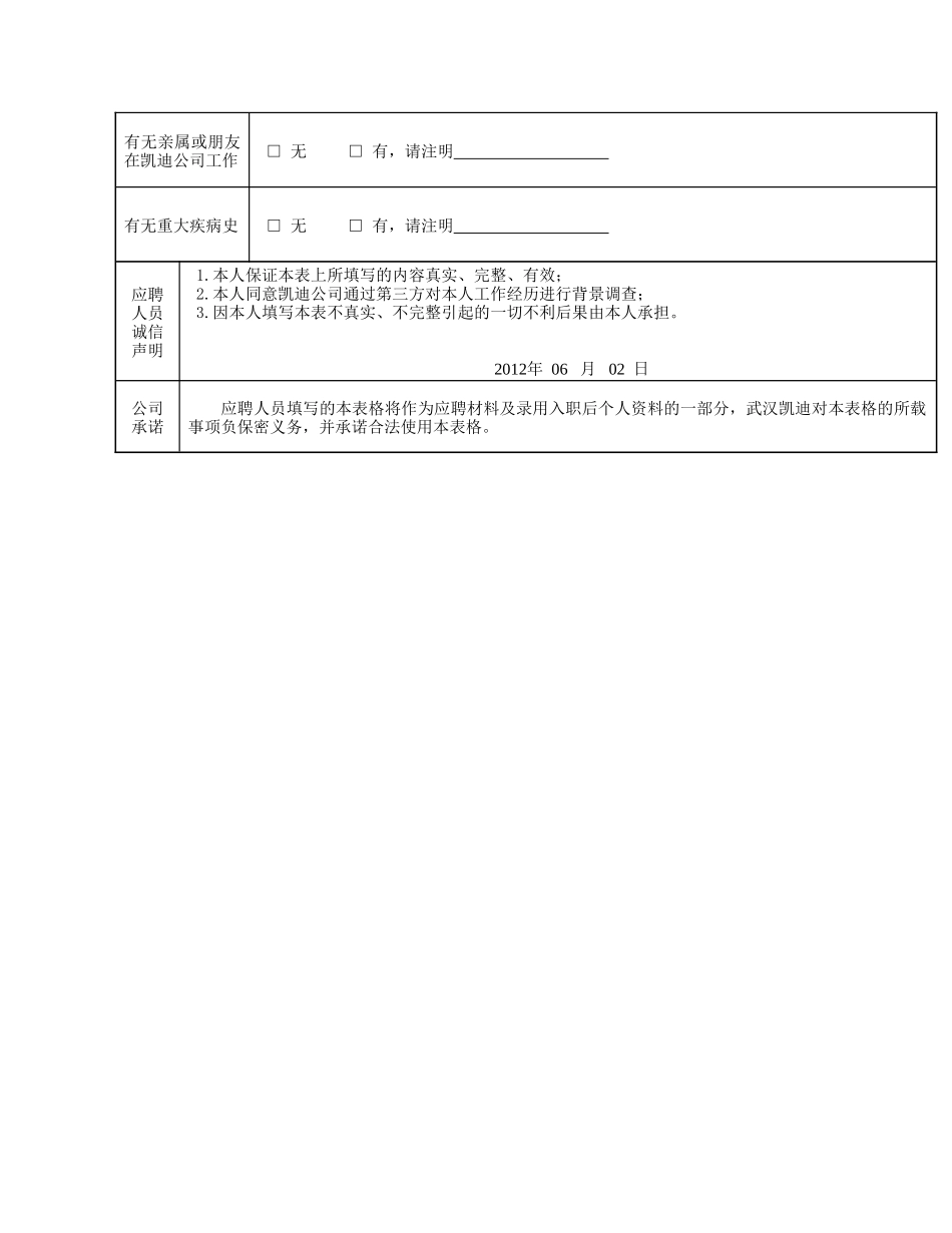 公司应聘登记表模板_第3页