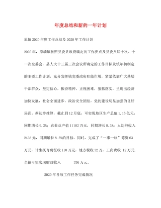 2020年度总结和新的一年计划