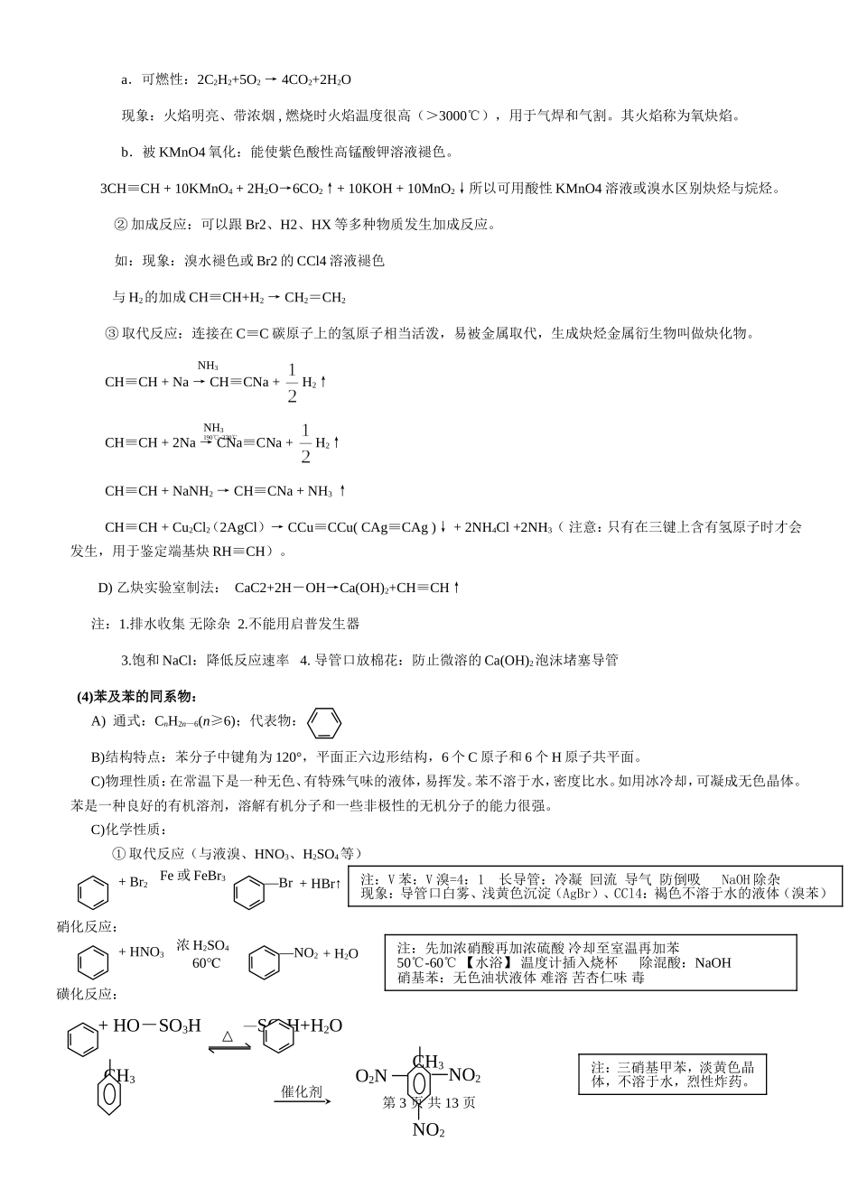 有机化学知识点归纳（全）_第3页