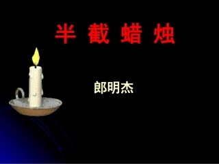 半截蜡烛郎大庆讲课