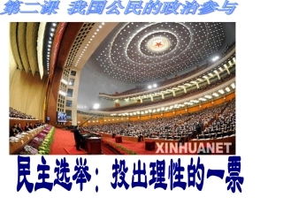 民主选举投出理性一票