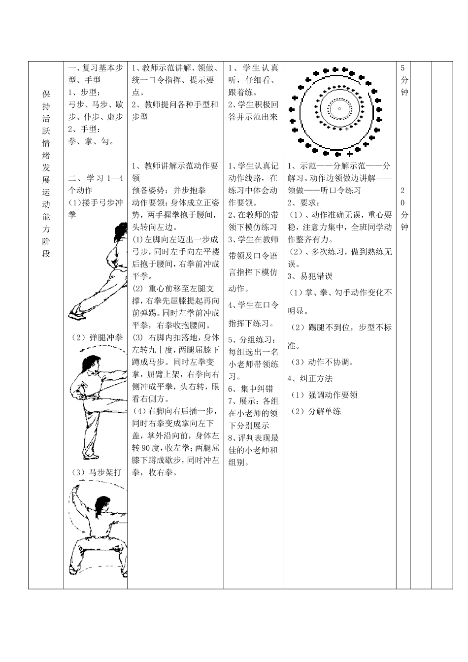 初中体育五步拳教案设计_第3页