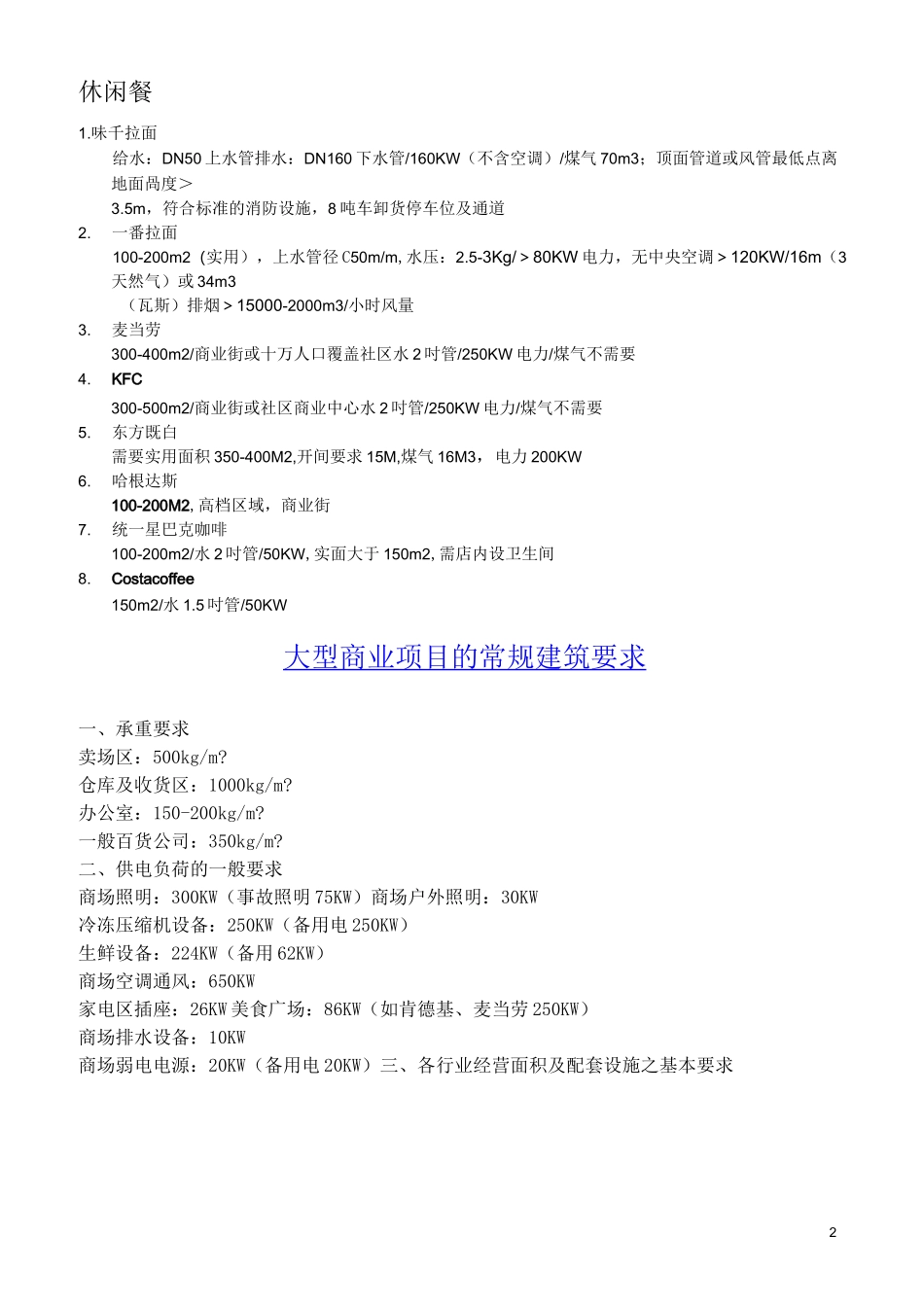 餐饮物业条件_第2页