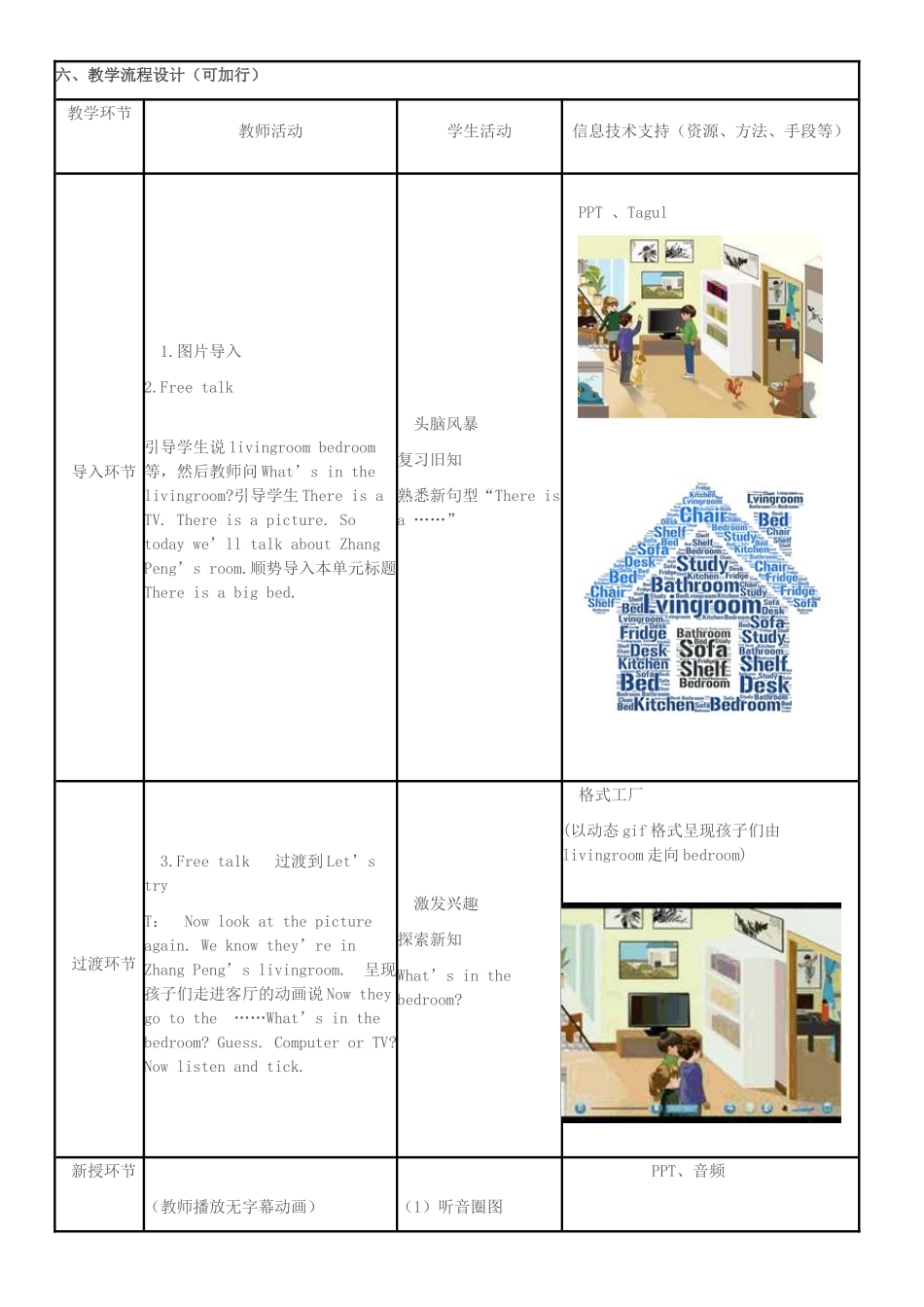 五上Unit5-There-is-a-big-bed教学设计_第2页