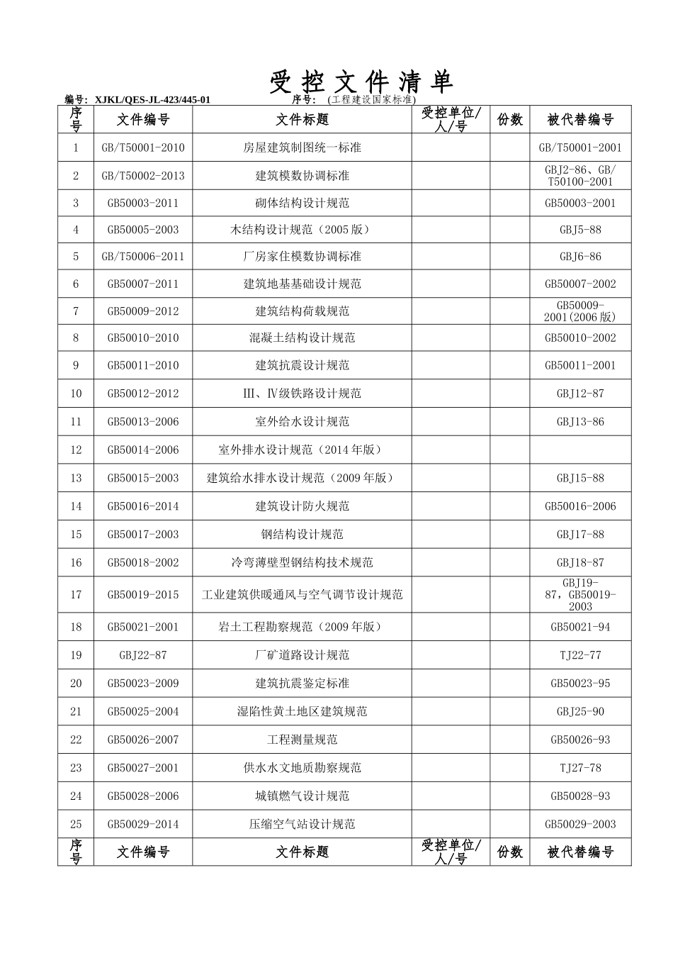 规范清单(GB)_第1页