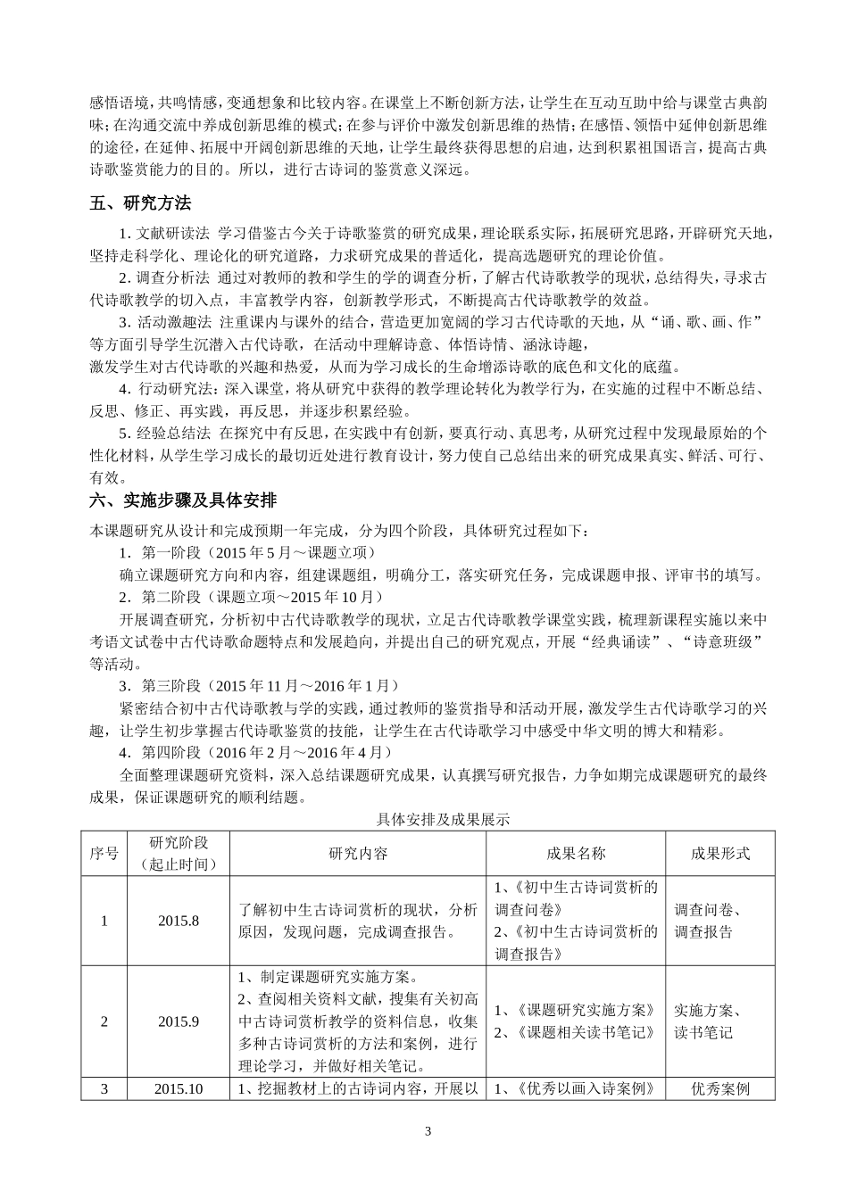 个人课题研究实施方案_第3页