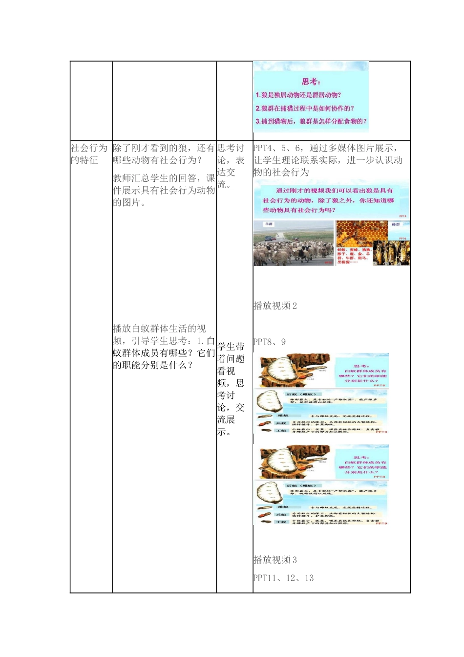 《动物的社会行为》教学设计_第3页