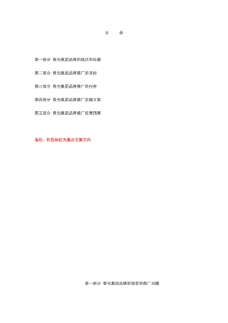 春光集团品牌推广方案(2013年度-主要针对集团品牌宣传)