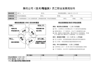 腾讯员工职业发展规划书-(技术和专业族)