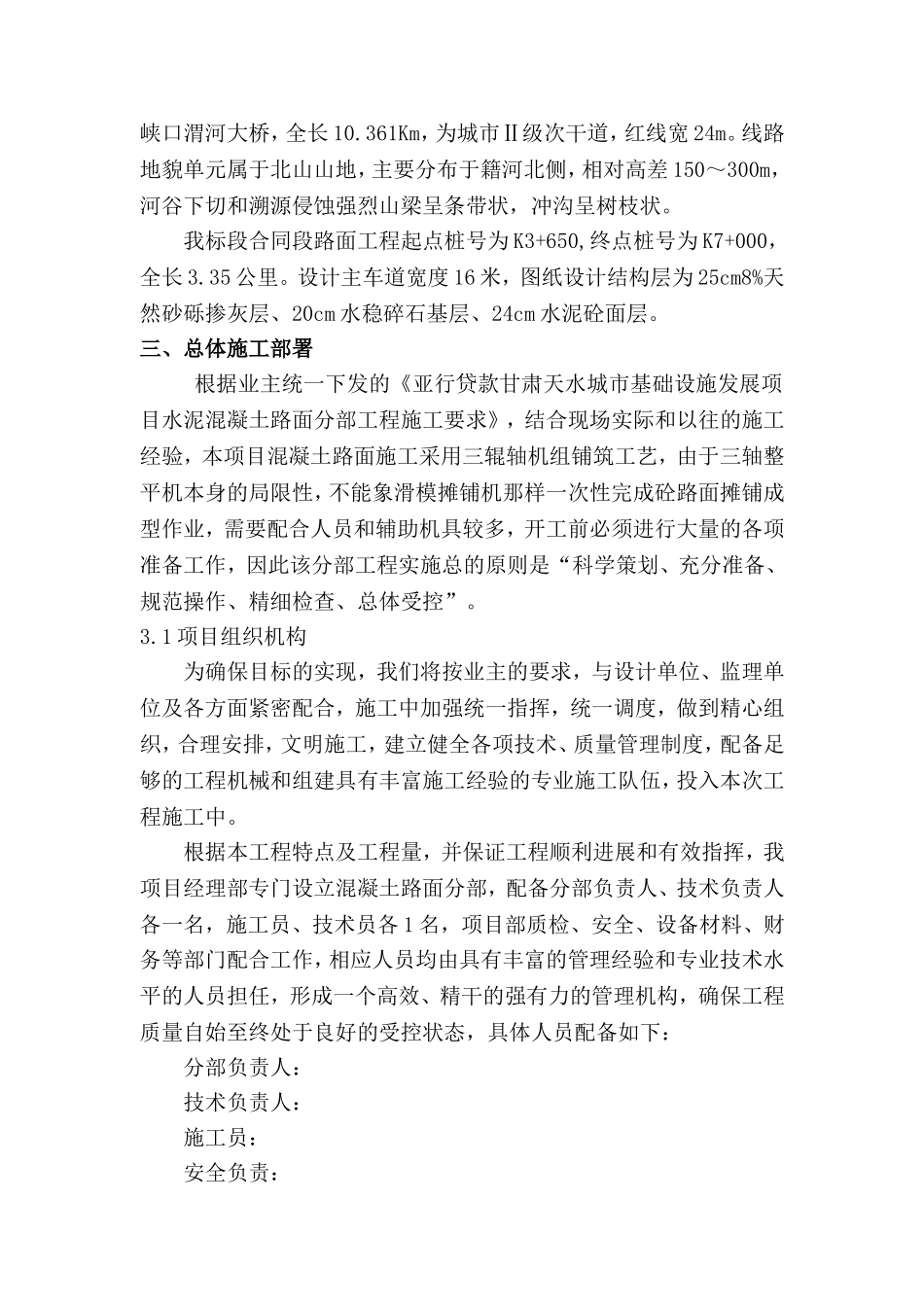 混凝土路面专项施工方案_第3页