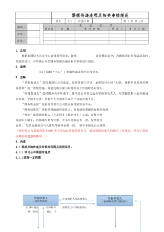 财务共享中心票据传递规范