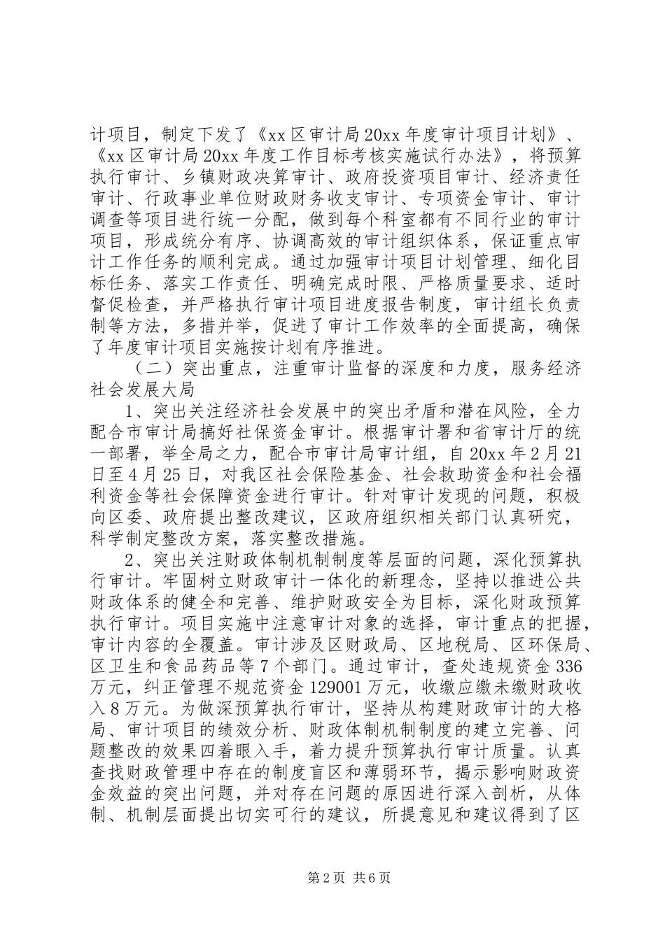 审计师个人工作总结报告 _第2页