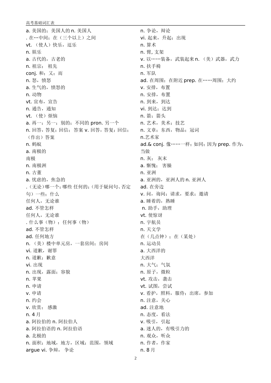 高考3500词汇表--无英文.(DOC)_第2页