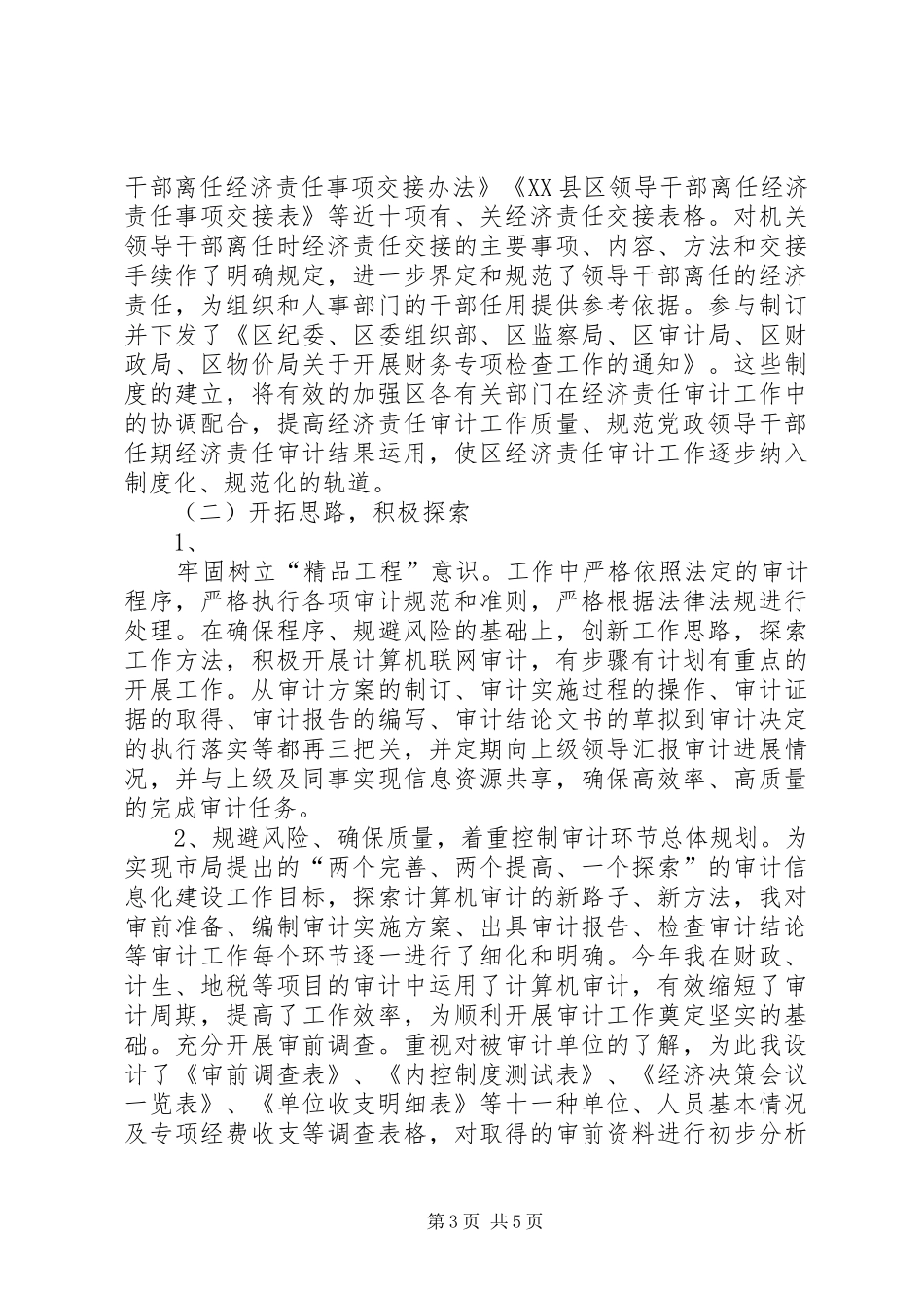 审计工作个人工作总结 _第3页