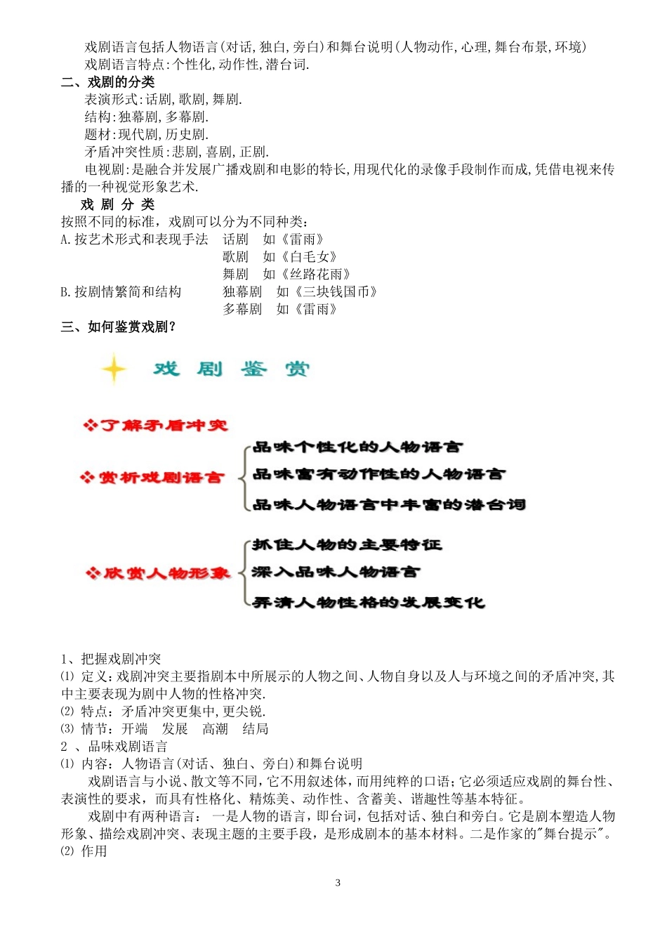 话剧鉴赏与表演教案_第3页