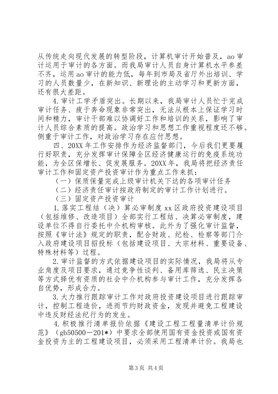 审计局202X年工作总结 _第3页