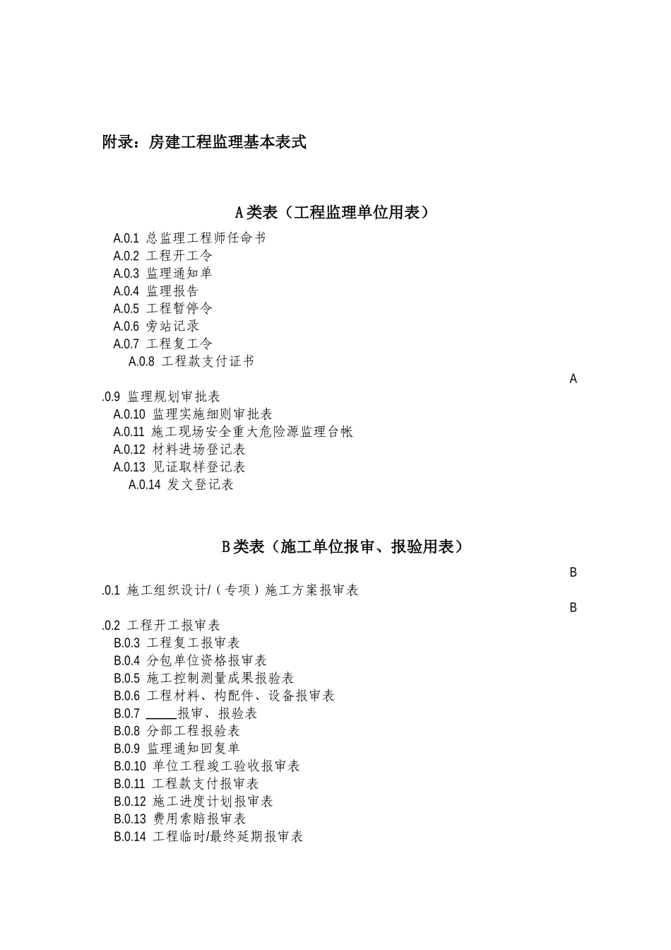 房建监理资料表格_第1页