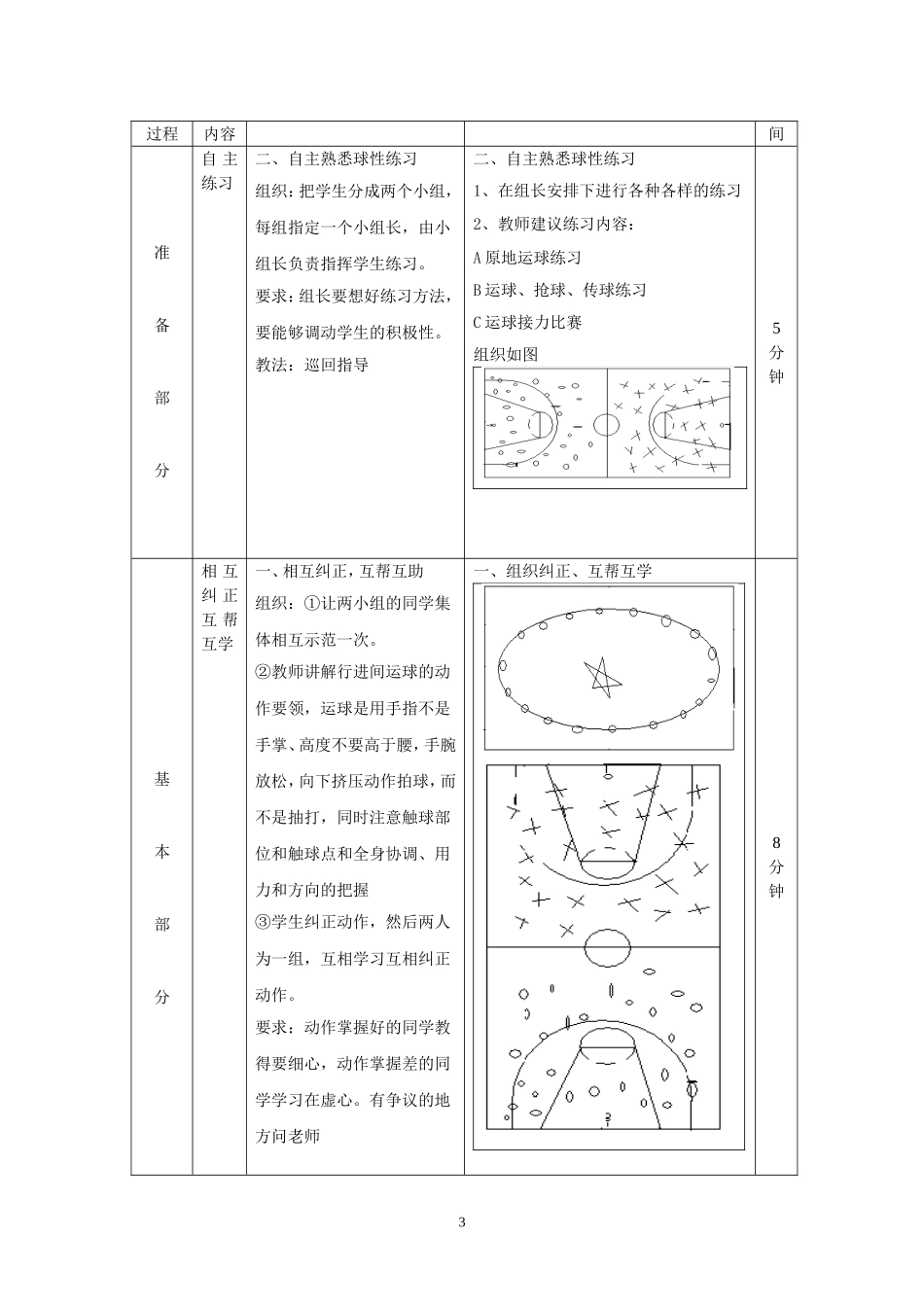 高中篮球行进间运球教学设计_第3页