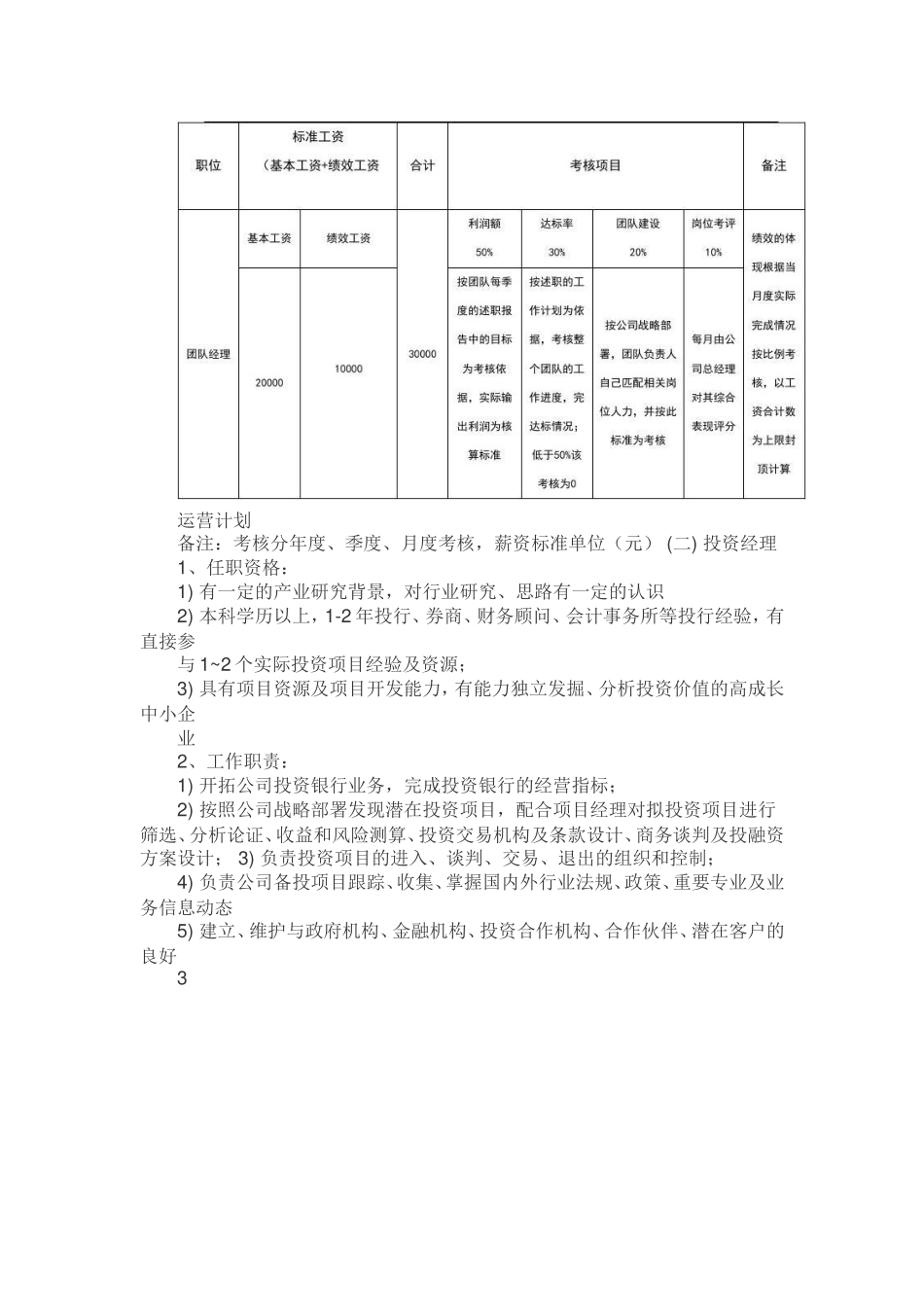 私募基金公司员工岗位职责及绩效考核方案-案例_第2页
