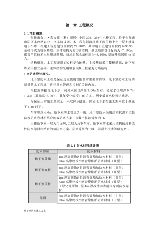 防水施工方案(范本)