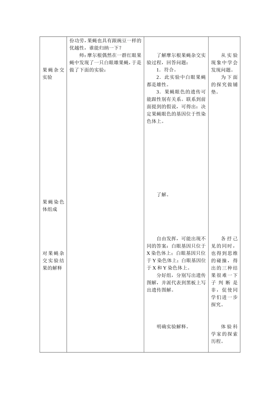 《基因在染色体上》教学设计_第3页
