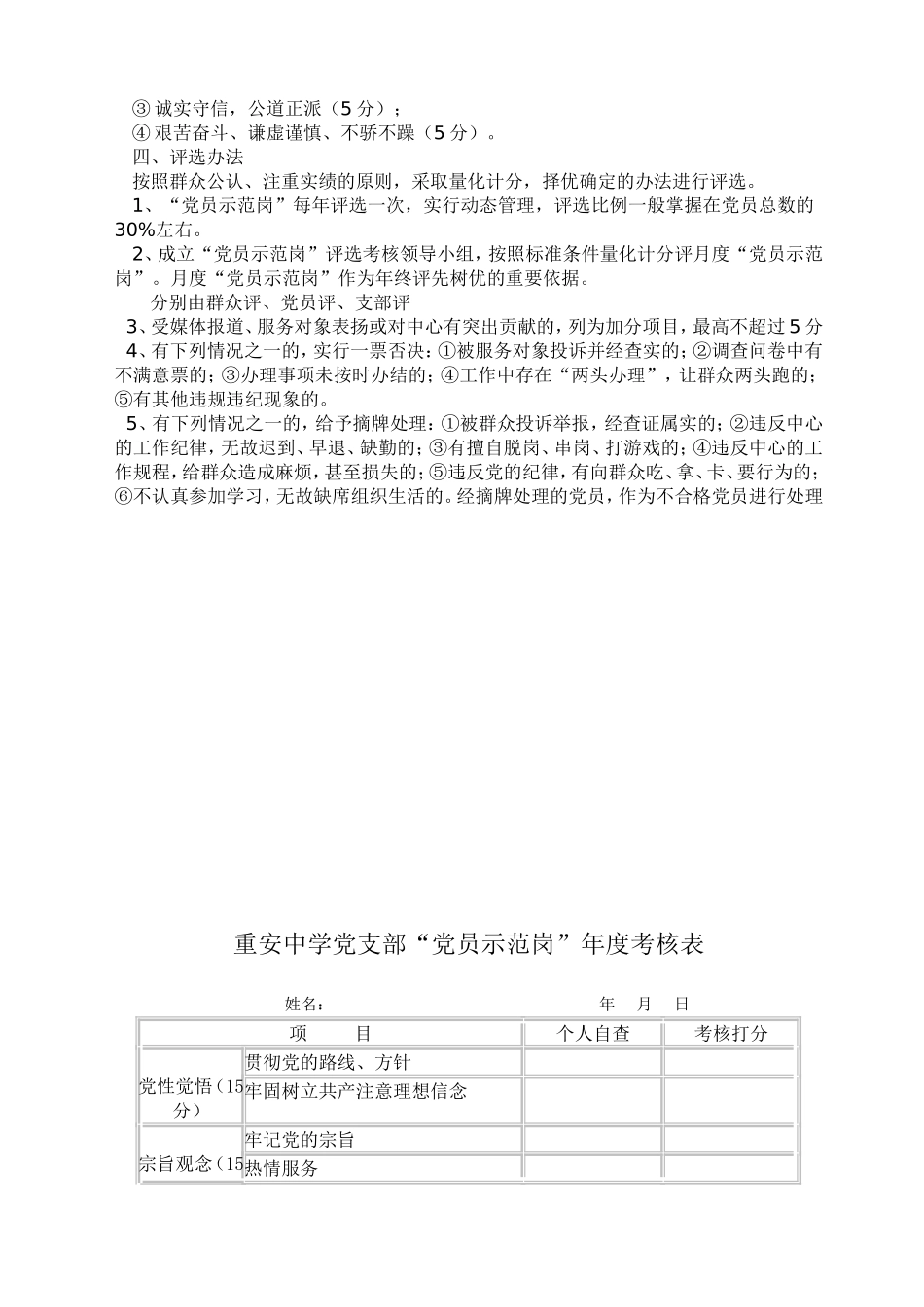 党员示范岗评选办法_第2页