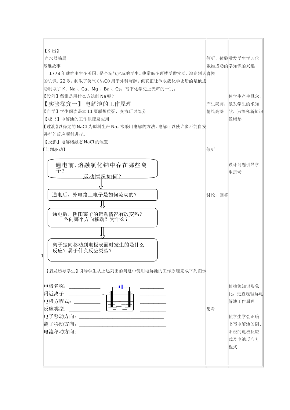 电解池的工作原理及应用--教学设计--修改_第2页