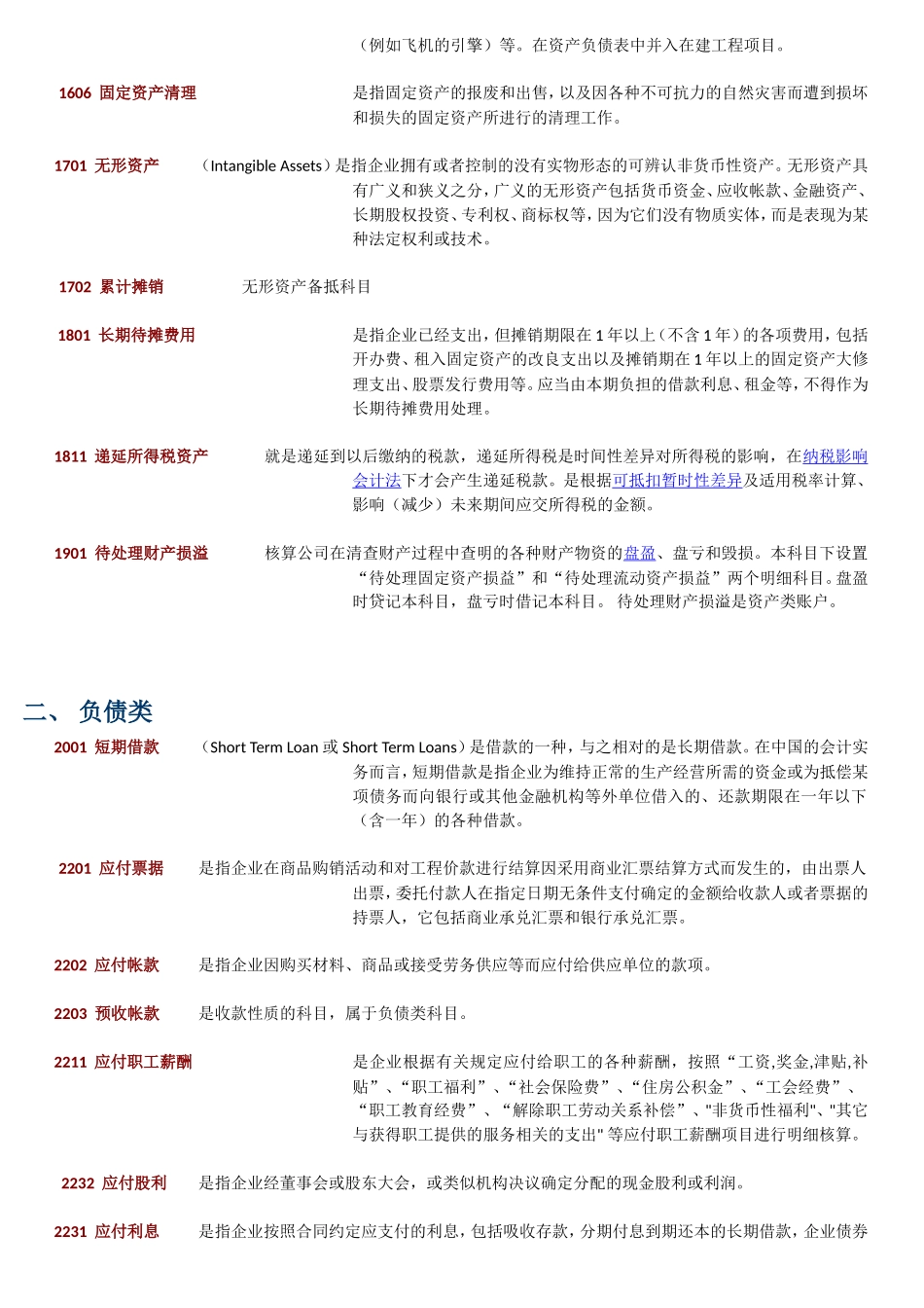 常用会计科目表_第3页