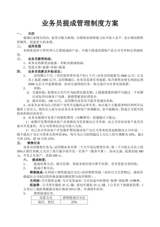 本物流公司业务员提成管理制度方案