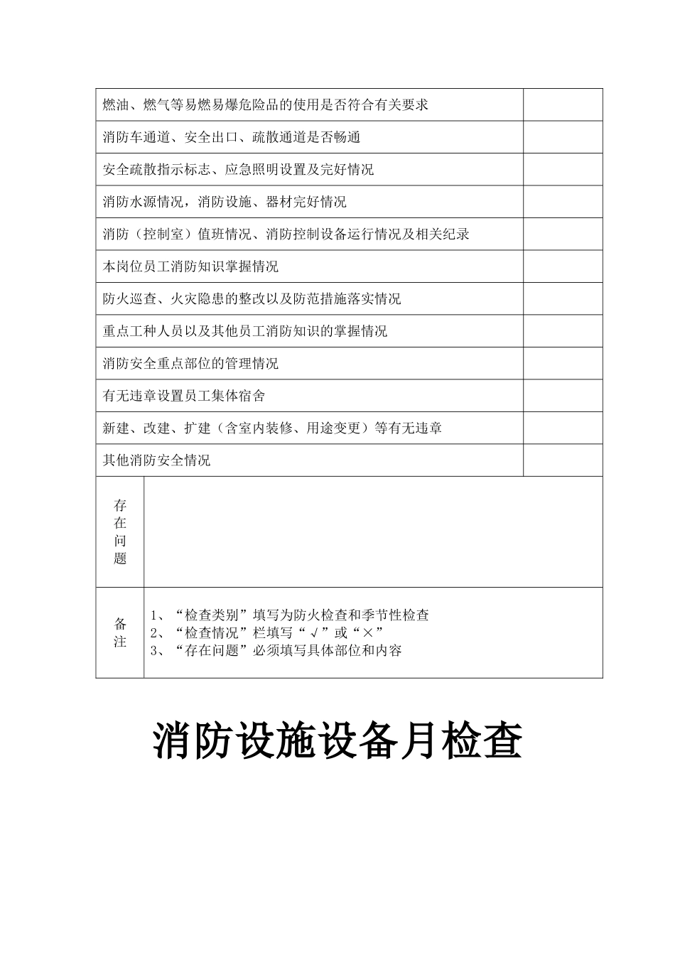 防火检查巡查记录表_第2页