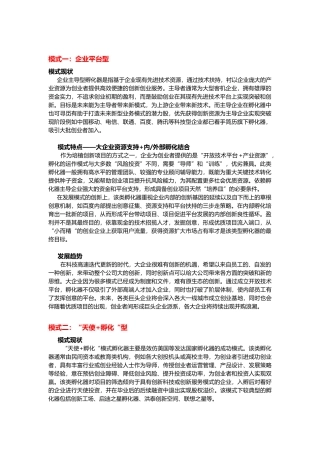 创新孵化器的六大类型