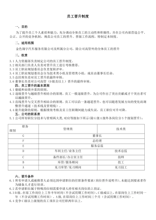 员工晋升制度(附表格及流程)