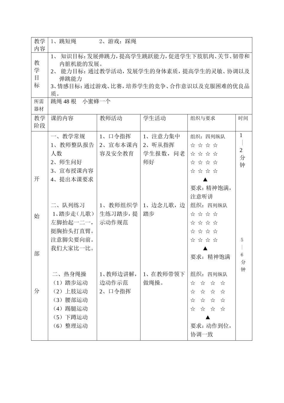 跳短绳教学设计(1)_第2页