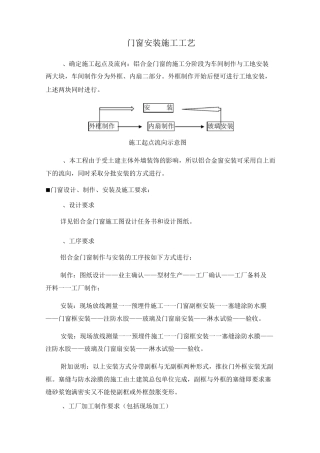 门窗安装施工工艺
