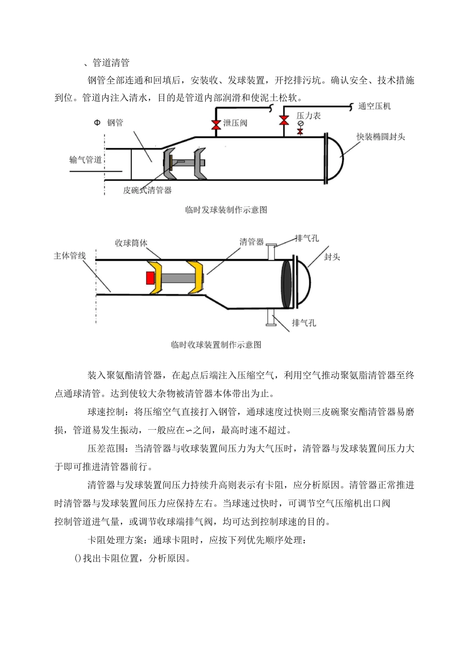 天然气管道通球通球清管作业指导书_第3页