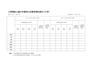 三类残疾儿童统计表