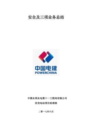 三项业务工作总结