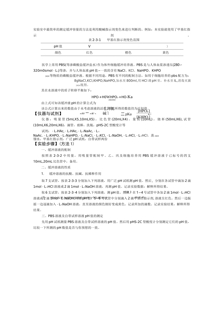 缓冲溶液的配制与性质_第2页