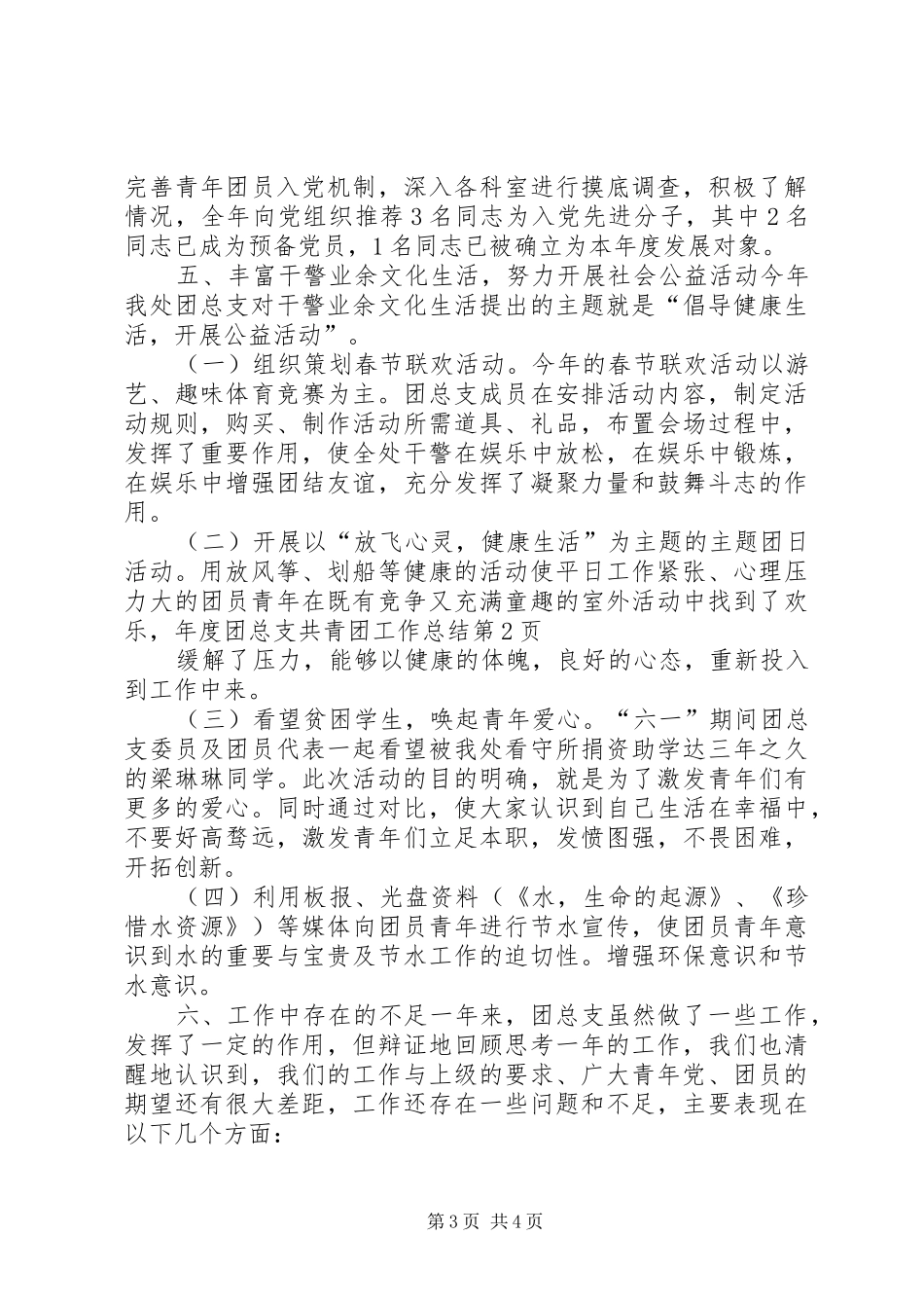 年度团总支共青团工作总结 _第3页