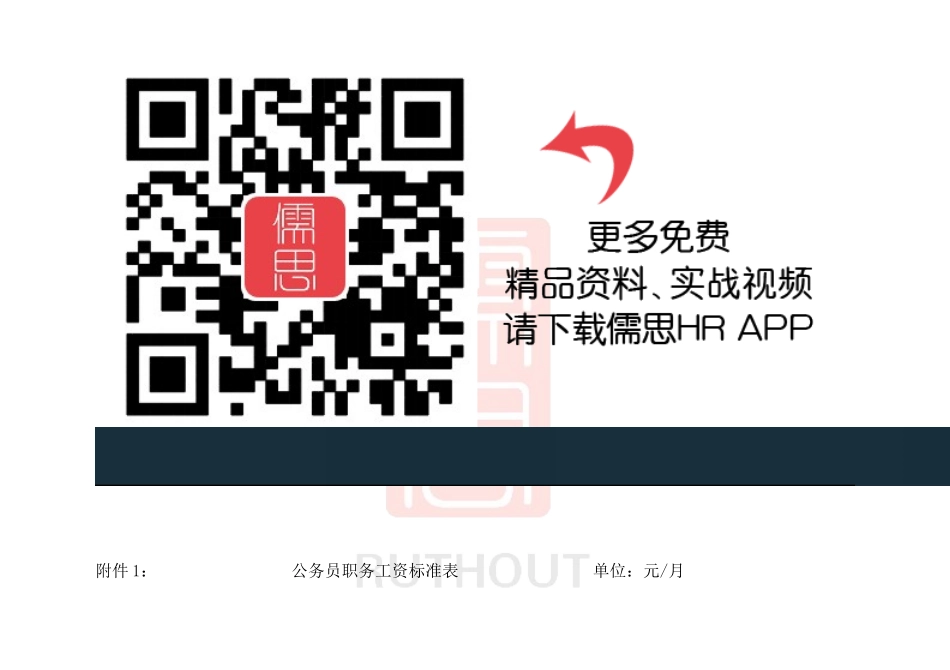 公务员职务对应级别及职务工资标准表_第1页